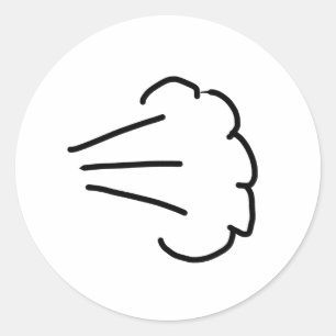 Fart Cloud Classic Round Sticker