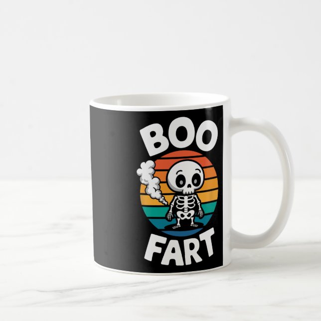 Fart Funny Farting Skeleton For Halloween  Coffee Mug (Right)