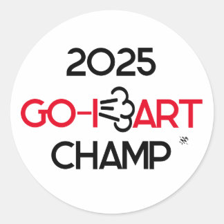 Fart Go-Kart pun joke v1 Classic Round Sticker