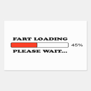 Fart loading rectangular sticker