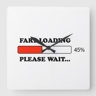 Fart loading square wall clock