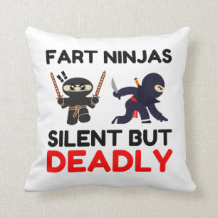Fart Ninjas Silent But Deadly Cushion