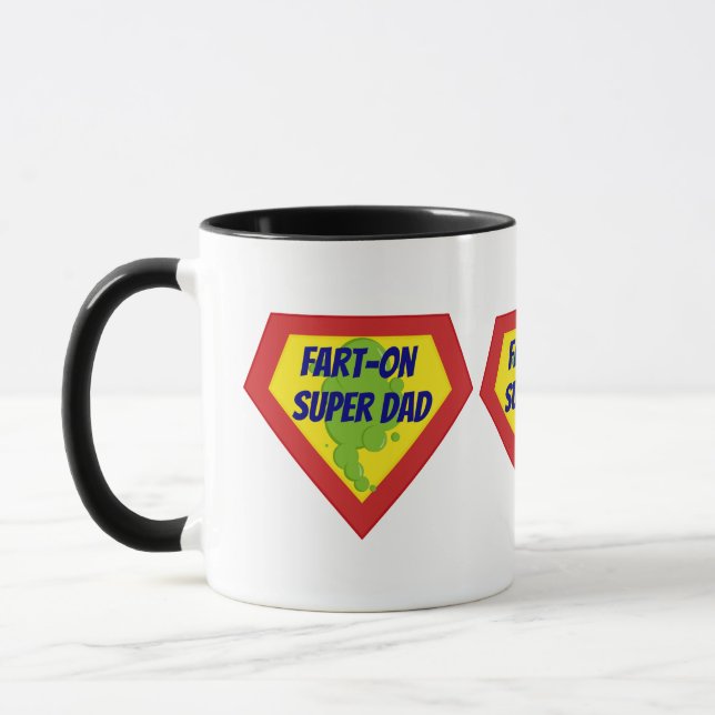 Fart- On Super Dad  Mug (Left)