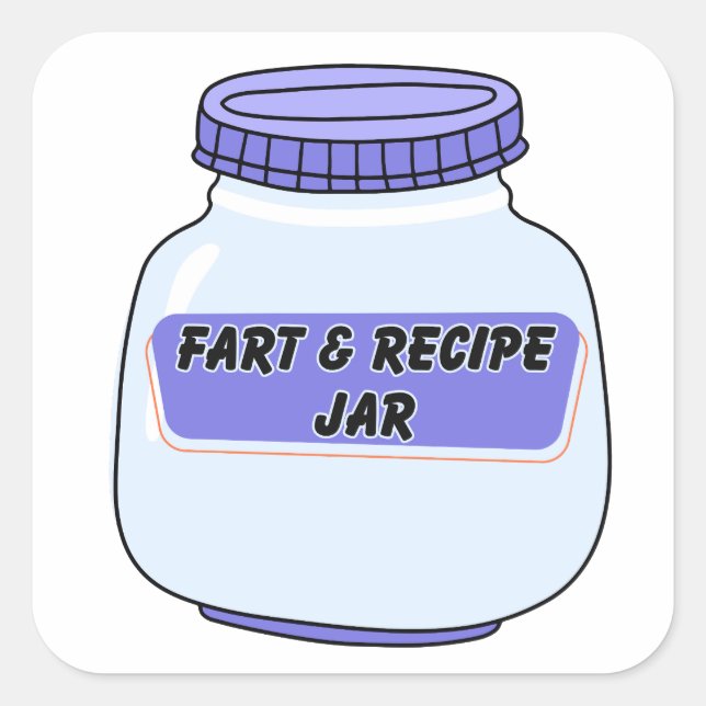 Fart & Recipe Jar Square Sticker (Front)
