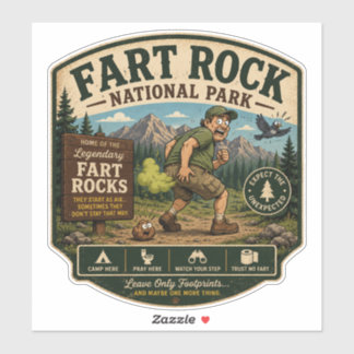 Fart Rock National Park Funny Camping Humour