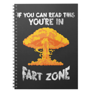 Fart Zone Explosion Humour Farting Joke Notebook