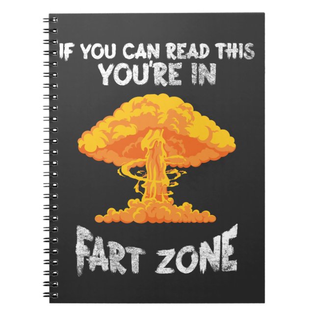 Fart Zone Explosion Humour Farting Joke Notebook (Front)