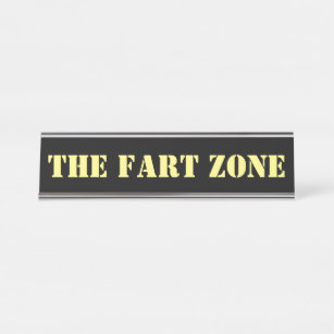 Fart Zone Gag Desk Name Plate