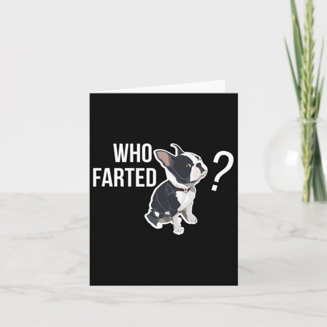 Farted Fun French Bulldog Quote  Card (Front)
