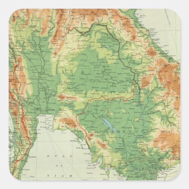 Farther India Square Sticker (Front)