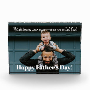 Farthers Day Dad is Hero Photo Personalised Block