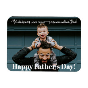 Farthers Day Hero Cute Family Photo Personalised Magnet