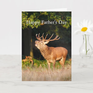 Farther's Day Red Deer Stag Greeting Card