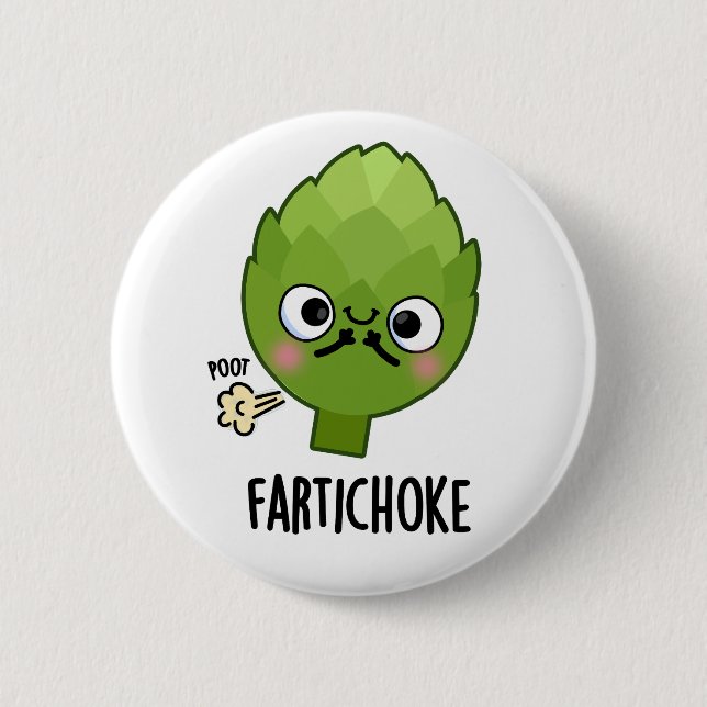Fartichoke Funny Farting Artichoke Pun  6 Cm Round Badge (Front)