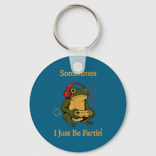 Fartin Japanese Sometimes I Gamer Frog Just Fun Key Ring