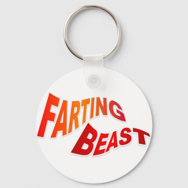 FARTING BEAST - hilarious innuendo humour Key Ring (Front)