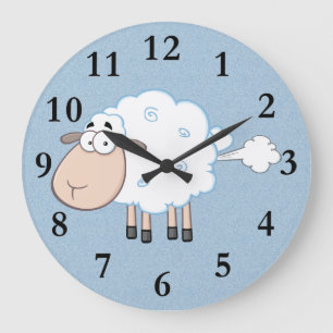 FARTING CARTOON SHEEP CLOCK