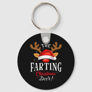 Farting Christmas Deer Pjs Xmas Family Matching Key Ring