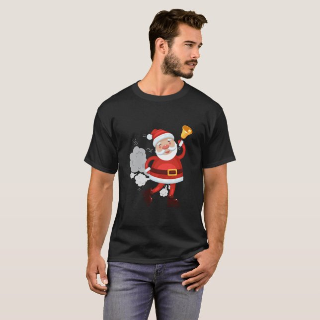Farting Christmas Funny Gift T-Shirt (Front Full)