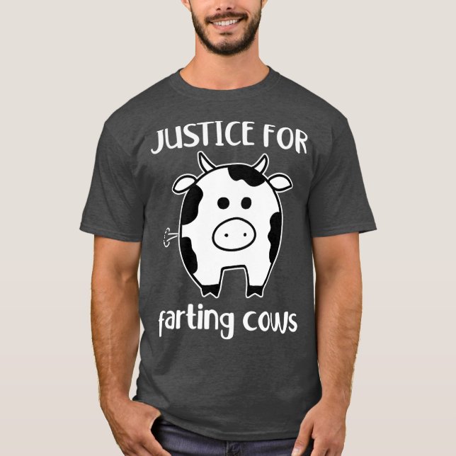 Farting Cows Climate Change Funny T-Shirt (Front)