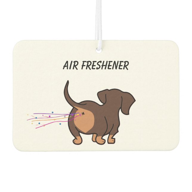 Farting Dachshund Car Air Freshener (Front)