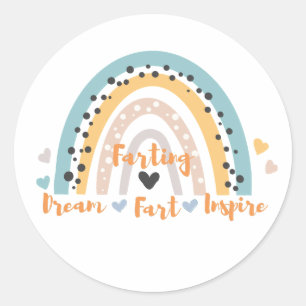Farting Dream Farts Inspire Classic Round Sticker
