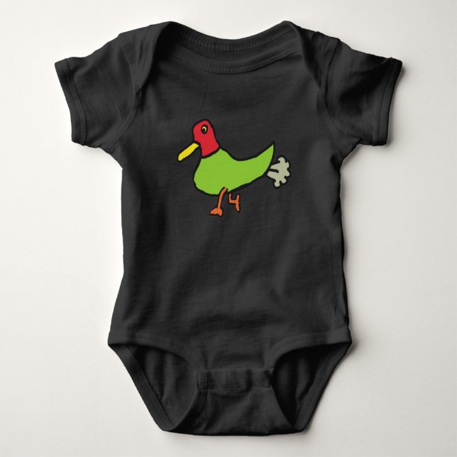 Farting Duck Baby Bodysuit (Front)