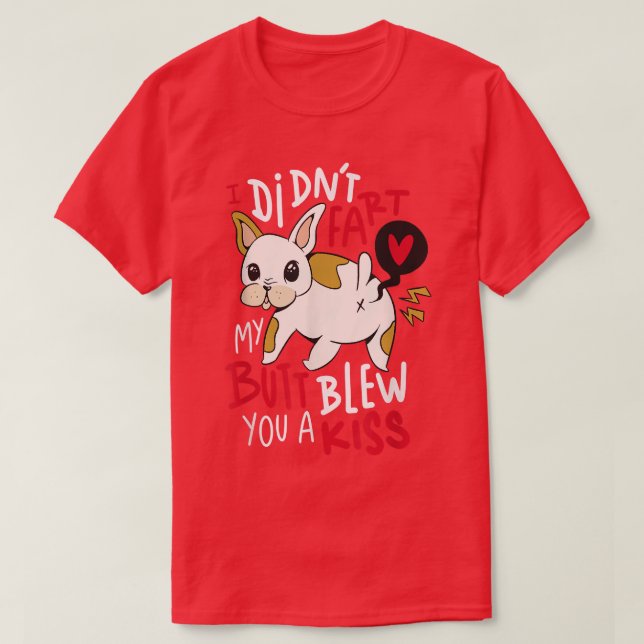 Farting French Bulldog Frenchie Fart Dog T-Shirt (Design Front)