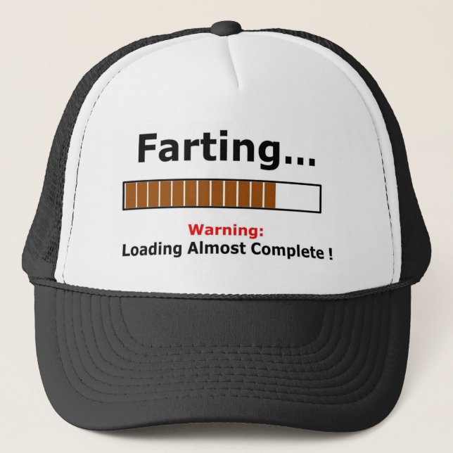farting full trucker hat (Front)