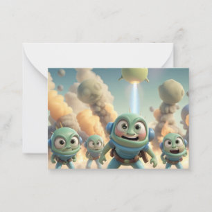 Farting Invading Aliens Card