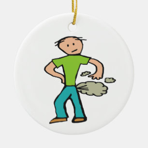 Farting Man Ceramic Ornament