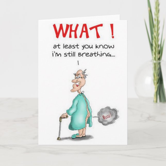 Farting Old Man Card (Front)
