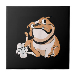 Farting Pitbull Lover Funny Bulldog Dog Mum Lover Ceramic Tile