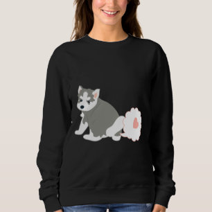 Farting Siberian Husky Puppy Sweatshirt