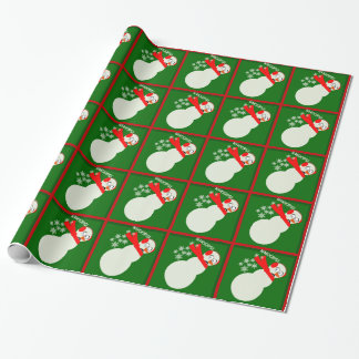 Farting Snowman Cartoon Caricature Wrapping Paper