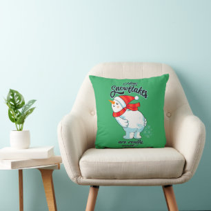 Farting Snowman How Snowflakes Are Really Made Cushion