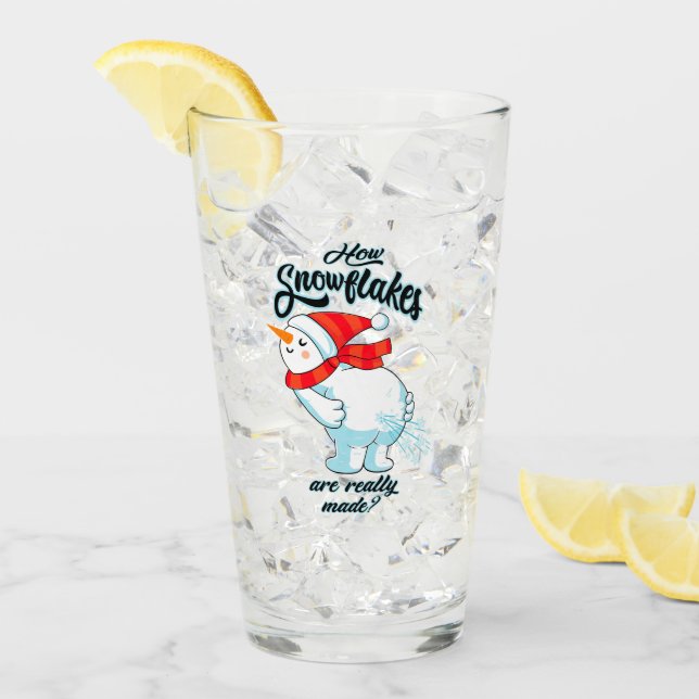 Farting Snowman How Snowflakes Are Really Made Glass (Front Ice)