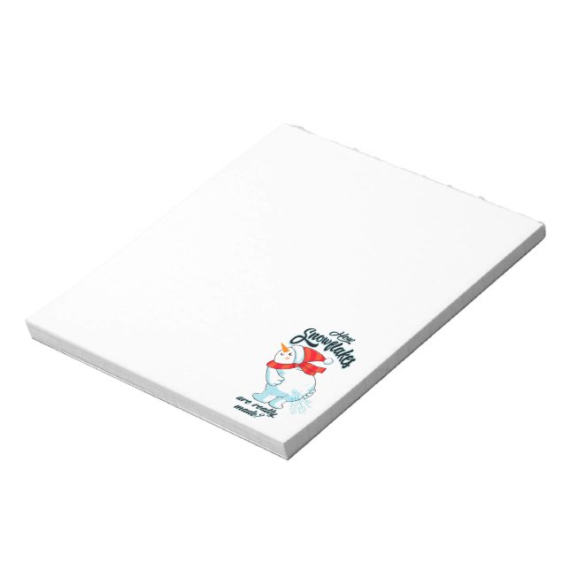 Farting Snowman How Snowflakes Are Really Made Notepad (Rotated)