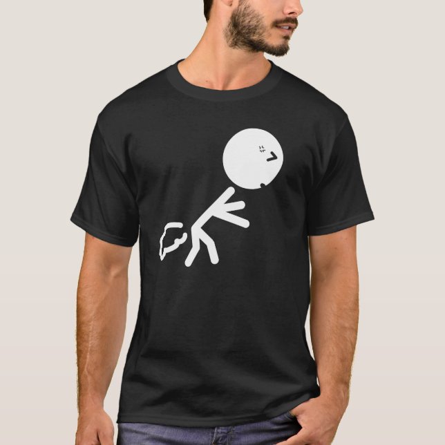 Farting Stick Figure (dark) T shirt (Front)