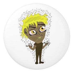 Farty Fingers Chibi Ceramic Knob