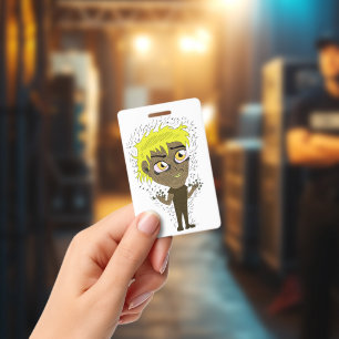 Farty Fingers Chibi ID Badge