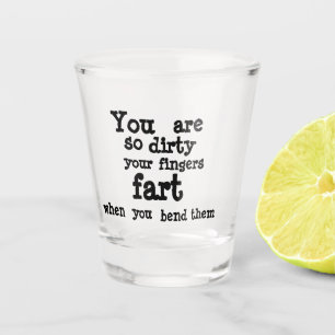 Farty Fingers line Shot Glass