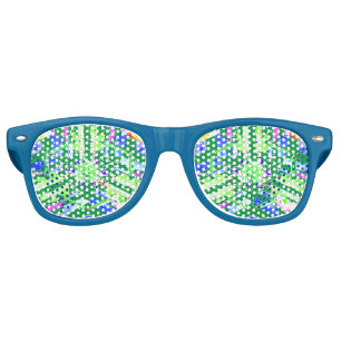 Fascinating digital art in bright colours retro sunglasses
