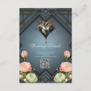 Fascinating steampunk heart enclosure card