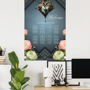 Fascinating steampunk heart  poster