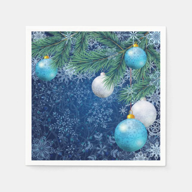 Fascinating White Christmas Napkin (Front)