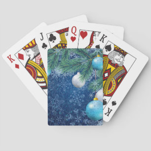 Fascinating White Christmas Playing Cards
