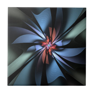 Fascination Blue and Green Abstract Ceramic Tile