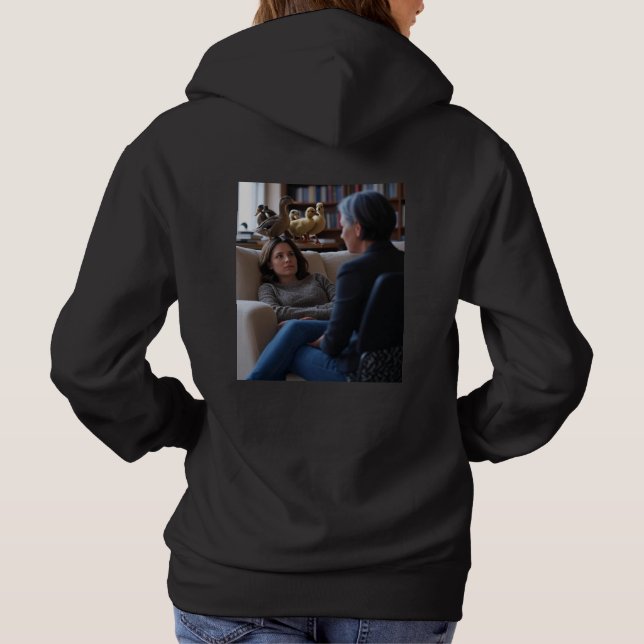 Fascination With Ducks women black hoodie back (Back)