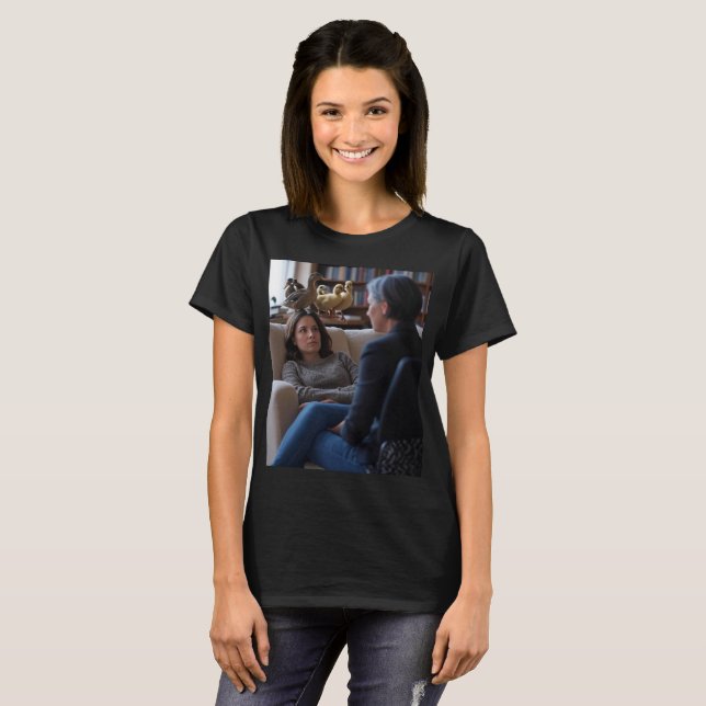 Fascination With Ducks women black T-shirt (Front Full)